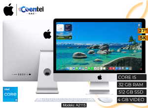 APPLE IMAC A2115 27" 5K CORE I5, 32GB RAM, 512 GB SSD, 4GB GRAFICA